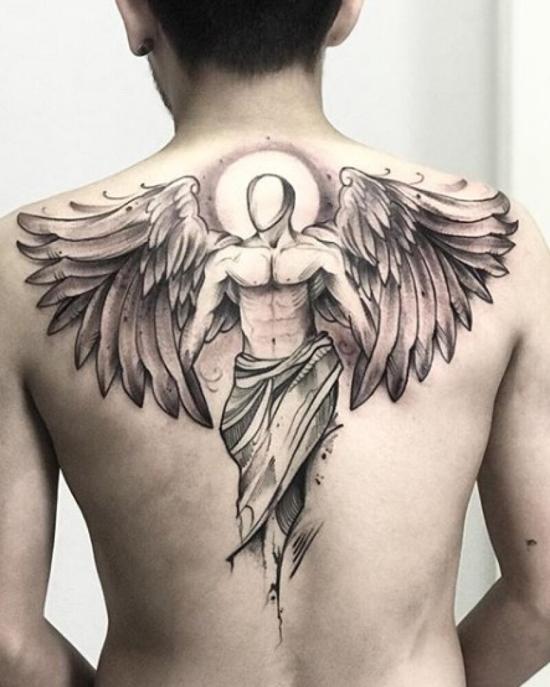Ангел мужчина спиной