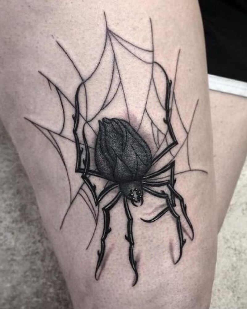 Что означает тату паук на руке, кисти, пальце, плече, шее, ноге
