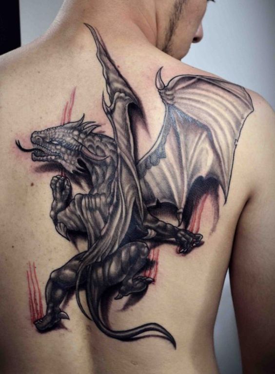 Татуировки в виде дракона на спину